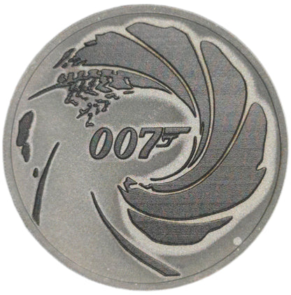 2022 Tuvalu 1 Dollar, James Bond .999 1oz silver coin