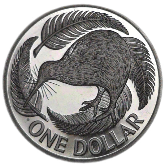1992 New Zealand Piedfort One Dollar