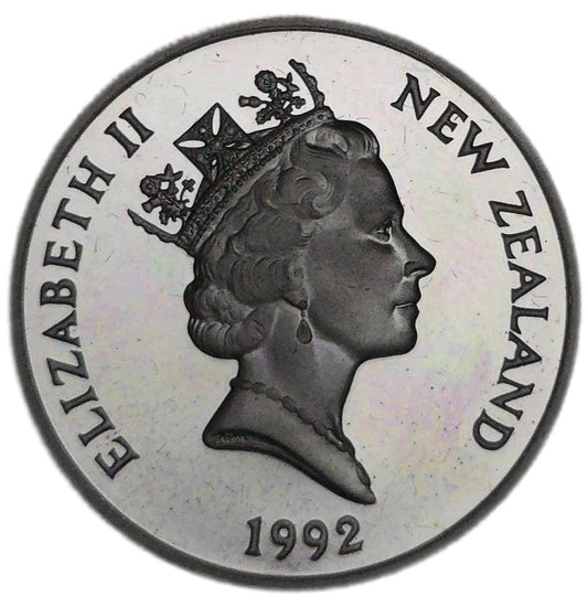 1992 New Zealand Piedfort One Dollar