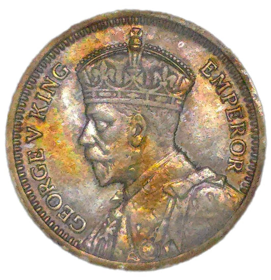 1935 New Zealand Threepence, Date, gFine