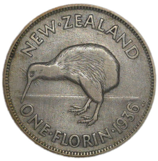 1936 New Zealand Florin, Key date, gFine