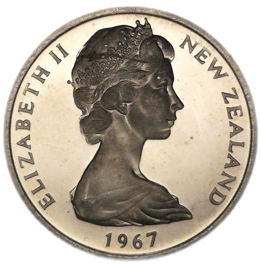 1967 New Zealand Ten Cents, Polished/Proof Like