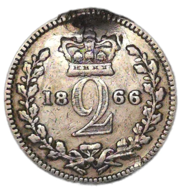 1866 United Kingdom 2 Pence