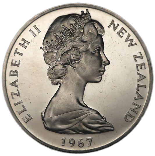 1967 New Zealand One Dollar, Polished