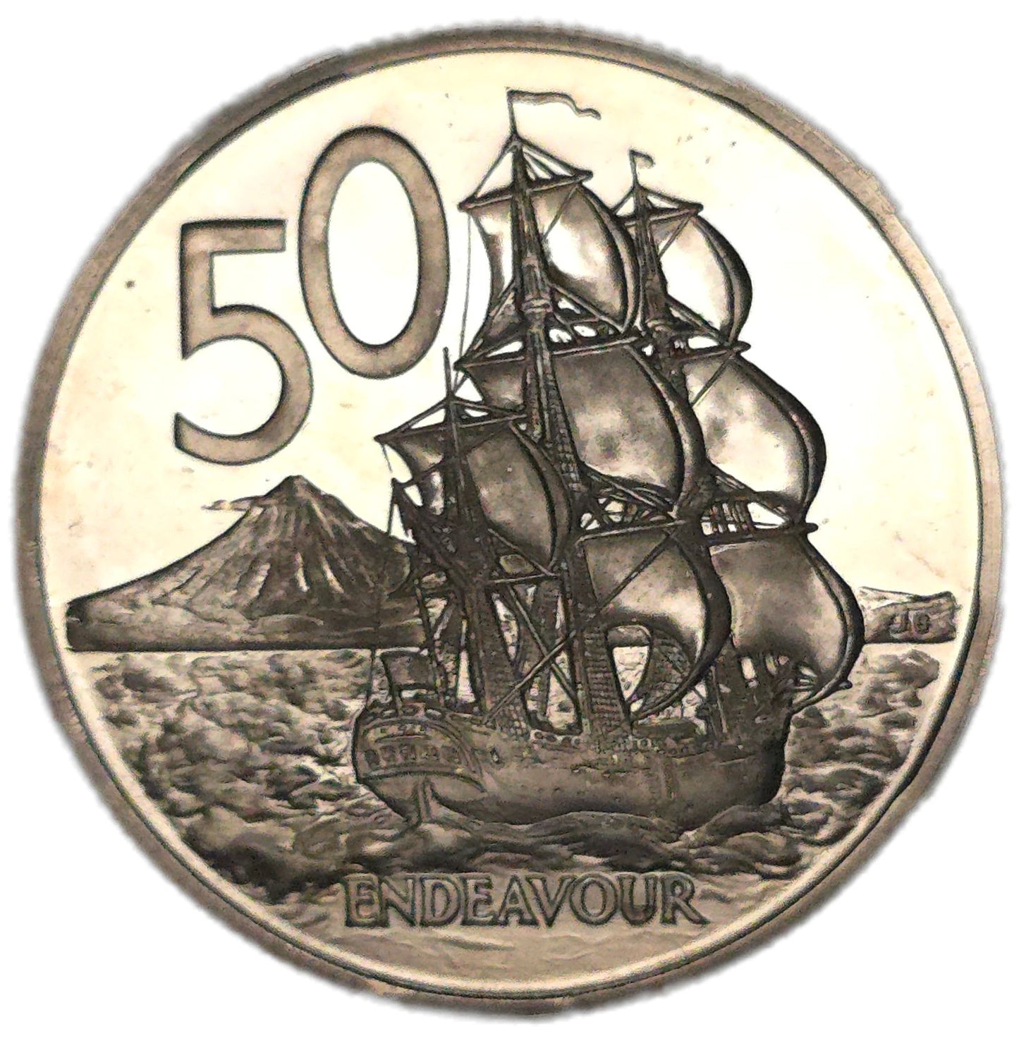 1967 New Zealand Fifty Cents, Polished/Proof