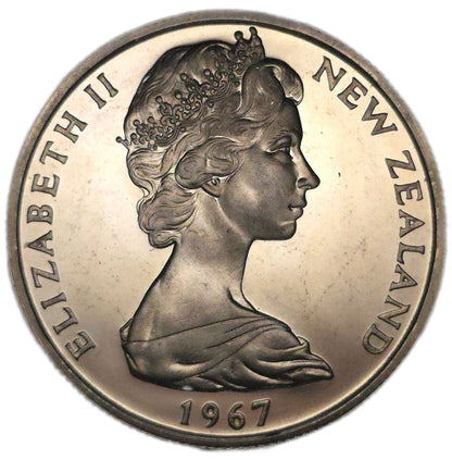 1967 New Zealand Fifty Cents, Polished/Proof