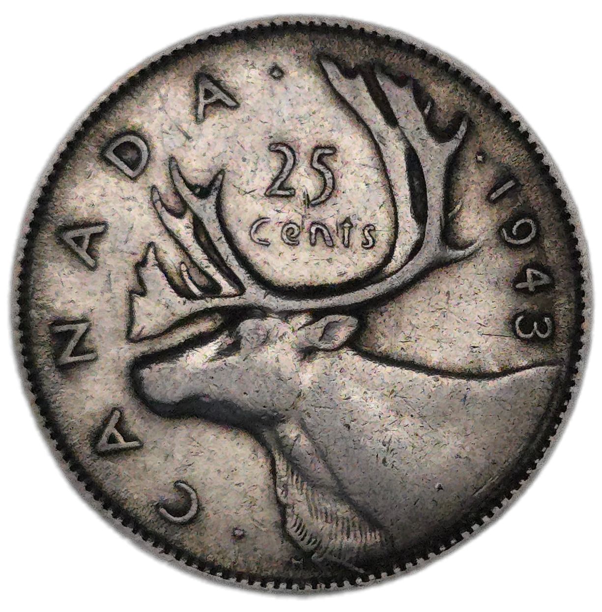 1943 Canada 25 Cents