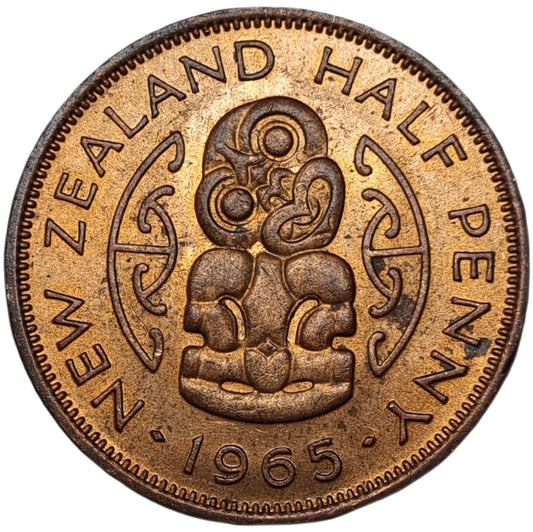 1965 New Zealand Half Penny, Uncirculated
