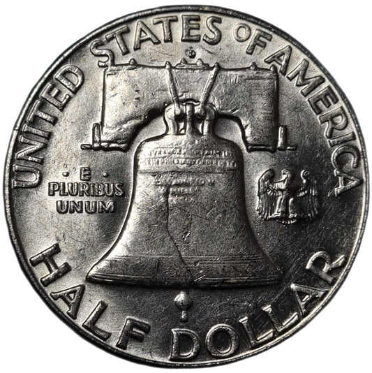 1963 United States Franklin Half Dollar, 90% Silver, Uncirculated
