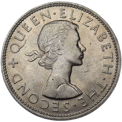 1963 New Zealand Half Crown, Uncirculated
