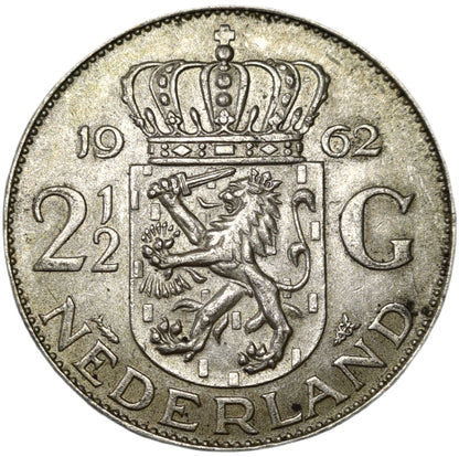 1962 Netherlands 2 1/2 Gulden