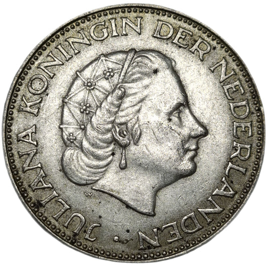 1962 Netherlands 2 1/2 Gulden - Arts & Entertainment > Hobbies & Creative Arts > Collectibles > Collectible Coins & Currency > Collectible Coins > Rare Coins from The Half Crown