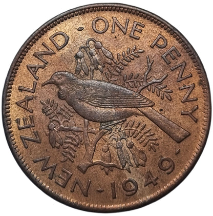 1949 New Zealand Penny - Arts & Entertainment > Hobbies & Creative Arts > Collectibles > Collectible Coins & Currency > Collectible Coins > Rare Coins from The Half Crown