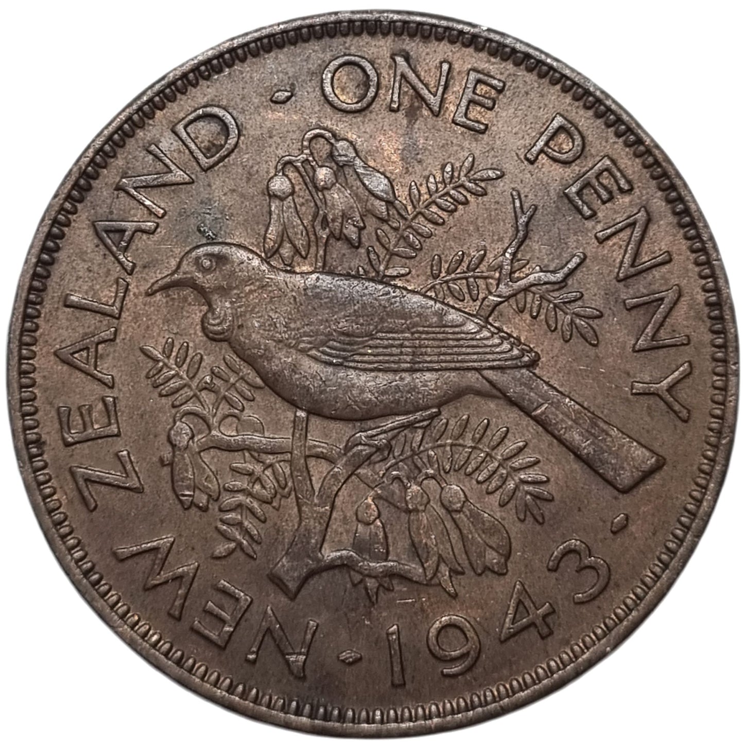 1943 New Zealand Penny - Arts & Entertainment > Hobbies & Creative Arts > Collectibles > Collectible Coins & Currency > Collectible Coins > Rare Coins from The Half Crown