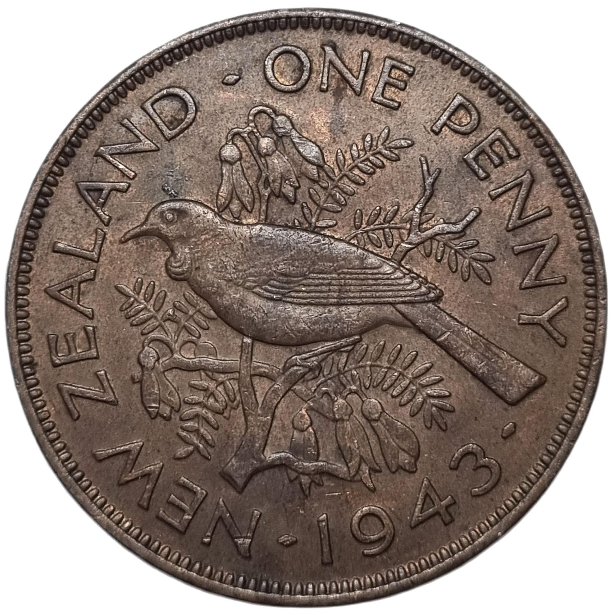 1943 New Zealand Penny - Arts & Entertainment > Hobbies & Creative Arts > Collectibles > Collectible Coins & Currency > Collectible Coins > Rare Coins from The Half Crown