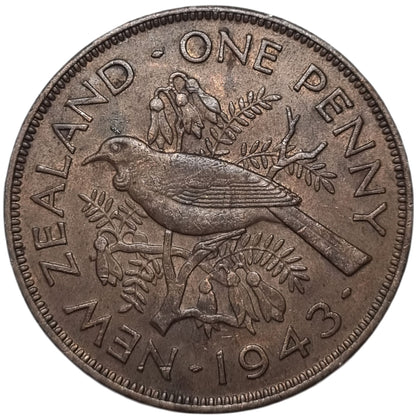 1943 New Zealand Penny - Arts & Entertainment > Hobbies & Creative Arts > Collectibles > Collectible Coins & Currency > Collectible Coins > Rare Coins from The Half Crown