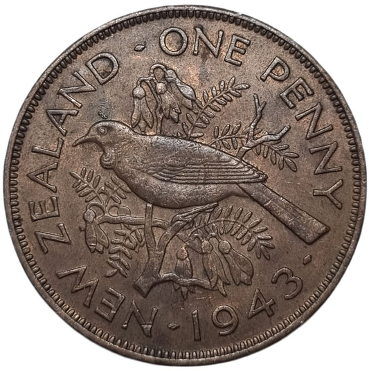 1943 New Zealand Penny - Arts & Entertainment > Hobbies & Creative Arts > Collectibles > Collectible Coins & Currency > Collectible Coins > Rare Coins from The Half Crown