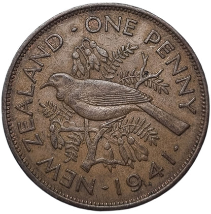 1941 New Zealand Penny - Arts & Entertainment > Hobbies & Creative Arts > Collectibles > Collectible Coins & Currency > Collectible Coins > Rare Coins from The Half Crown