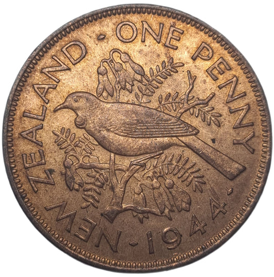 1944 New Zealand Penny - Arts & Entertainment > Hobbies & Creative Arts > Collectibles > Collectible Coins & Currency > Collectible Coins > Rare Coins from The Half Crown