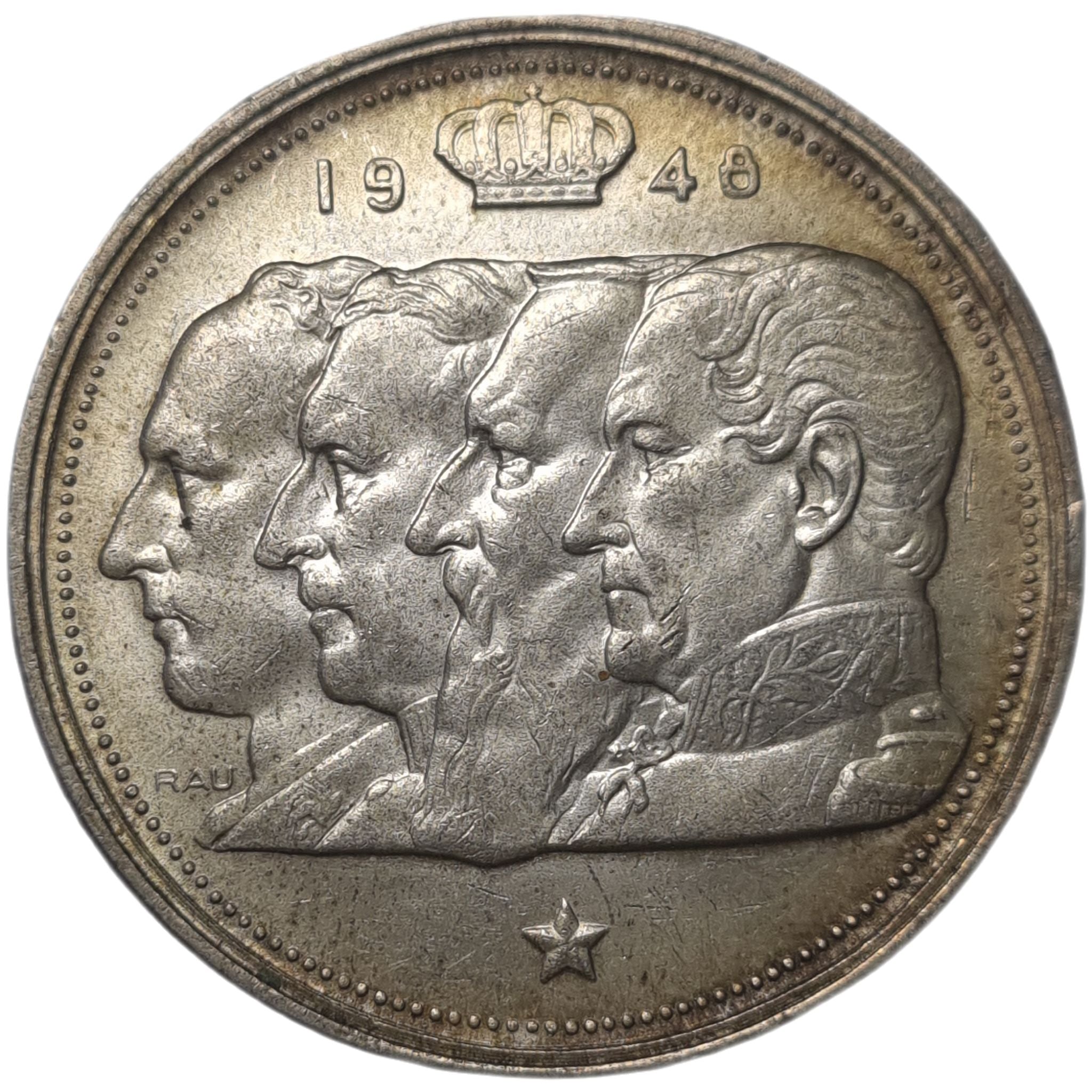 1948 Belgium 100 Francs Silver Coin 835 Fine Toned – The Half Crown