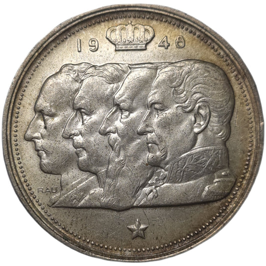1948 Belgium 100 Francs - Arts & Entertainment > Hobbies & Creative Arts > Collectibles > Collectible Coins & Currency > Collectible Coins > Rare Coins from The Half Crown