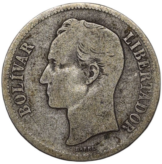 1945 Venezuela 1 Bolivar - Arts & Entertainment > Hobbies & Creative Arts > Collectibles > Collectible Coins & Currency > Collectible Coins > Rare Coins from The Half Crown