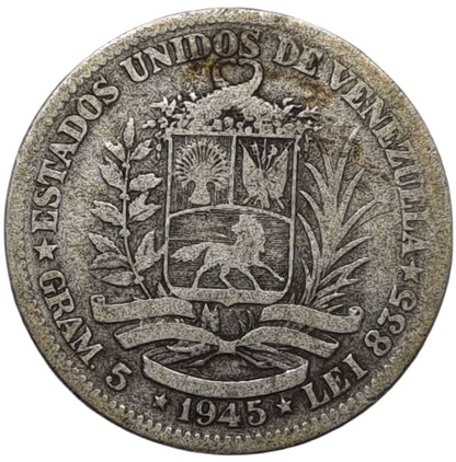 1945 Venezuela 1 Bolivar