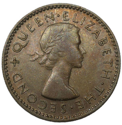 1957 New Zealand Sixpence, "No Shoulder Strap" - Arts & Entertainment > Hobbies & Creative Arts > Collectibles > Collectible Coins & Currency > Collectible Coins > Rare Coins from The Half Crown