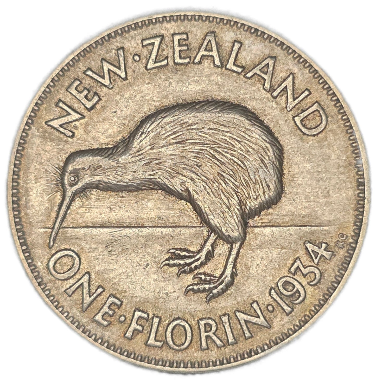 1934 New Zealand Florin, gVF