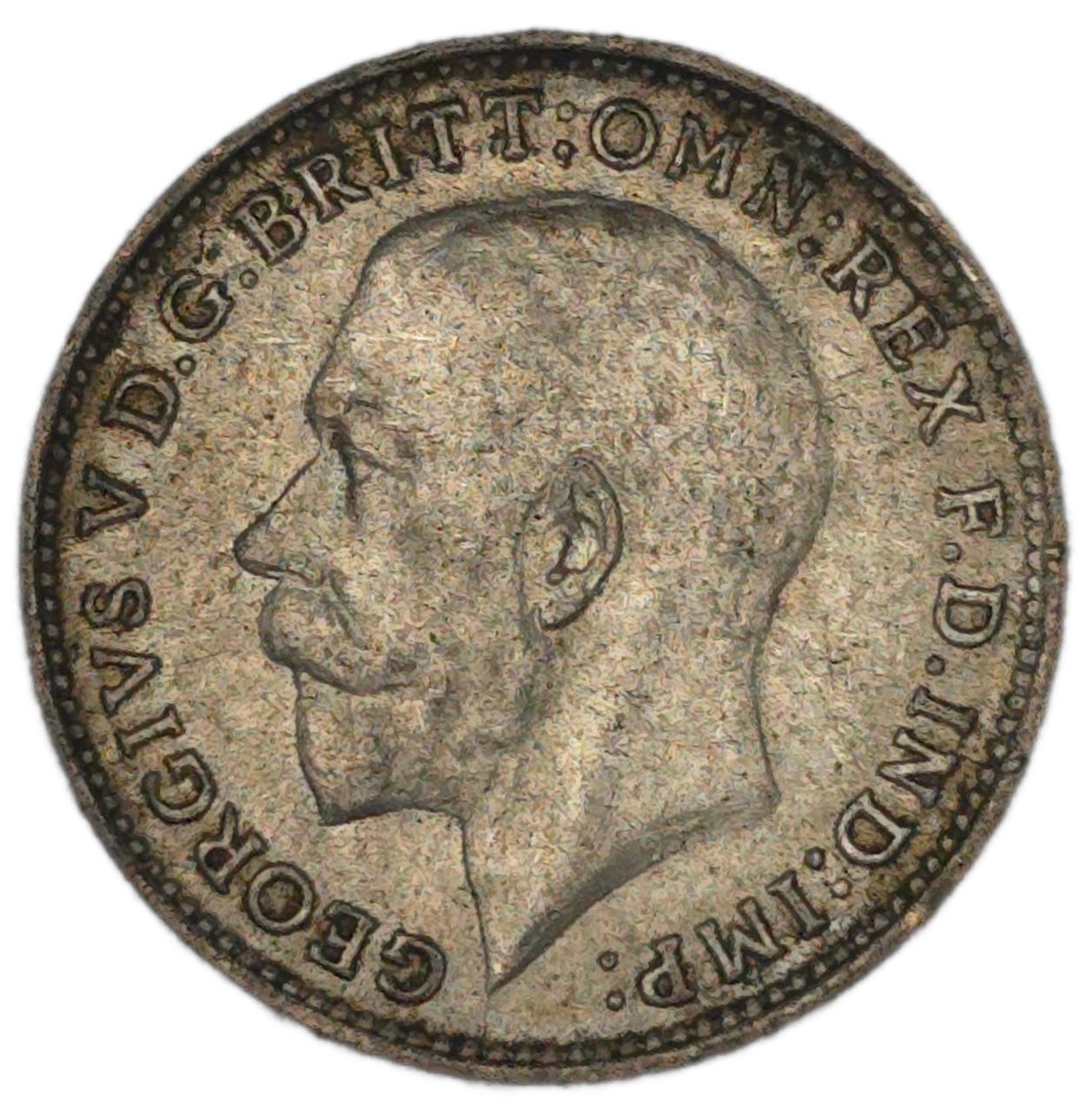 1925 UK Threepence, EF