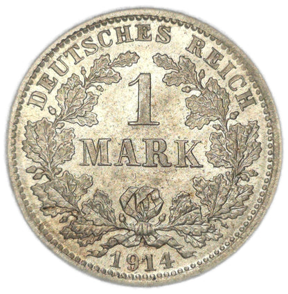 1914 Germany 1 Mark, Uncirculated