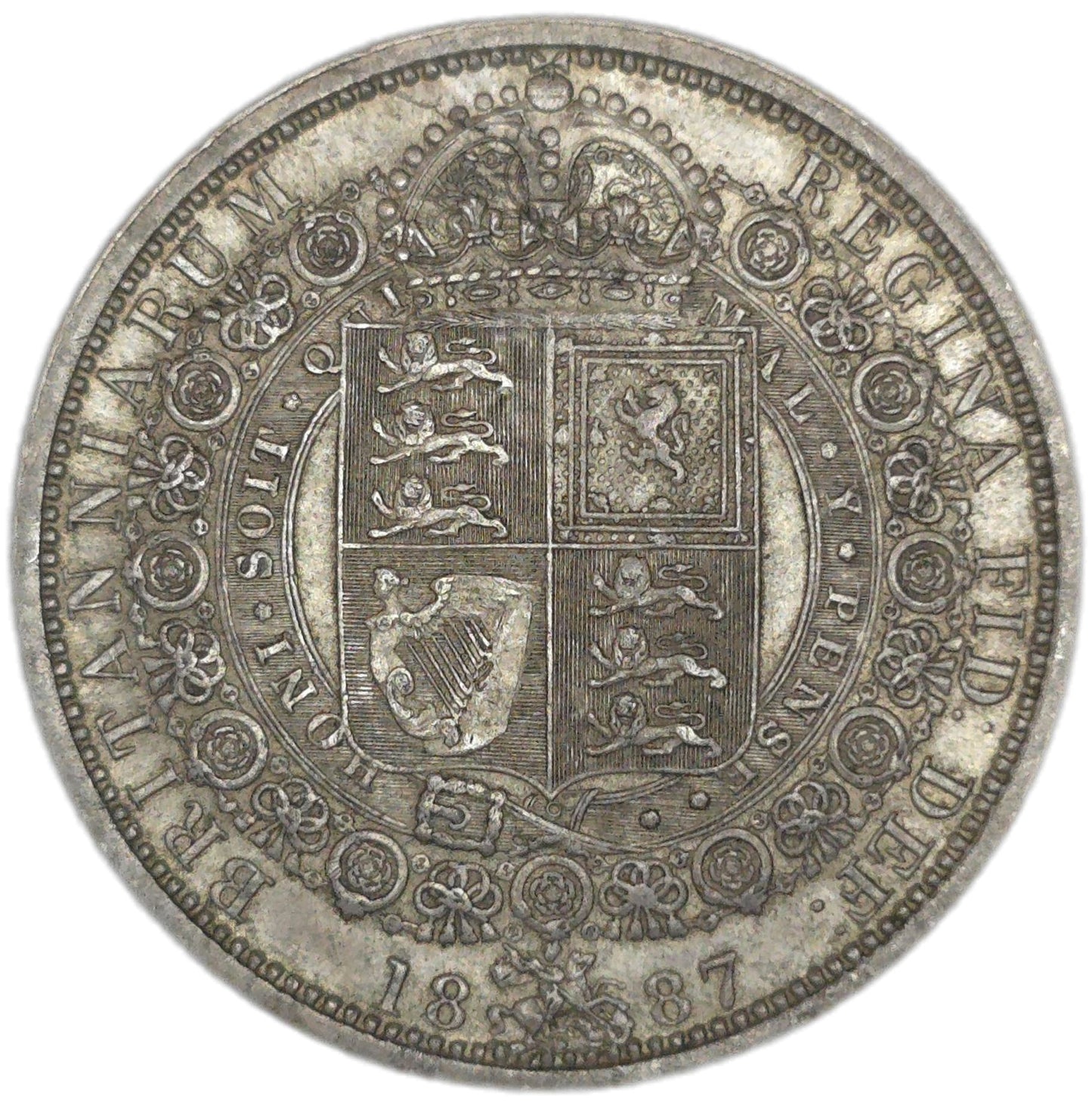 1887 UK Half Crown, gVF - Arts & Entertainment > Hobbies & Creative Arts > Collectibles > Collectible Coins & Currency > Collectible Coins > Rare Coins from The Half Crown