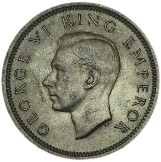 1946 New Zealand Sixpence, gVF