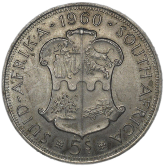 1960 South Africa 5 Shillings - Arts & Entertainment > Hobbies & Creative Arts > Collectibles > Collectible Coins & Currency > Collectible Coins > Rare Coins from The Half Crown