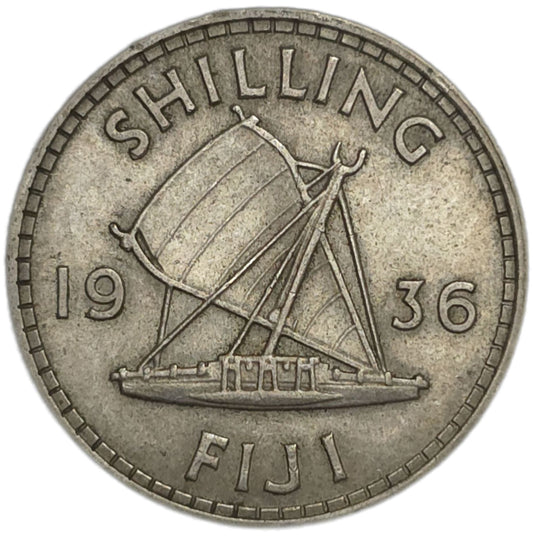 1936 Fiji Shilling, VF - Arts & Entertainment > Hobbies & Creative Arts > Collectibles > Collectible Coins & Currency > Collectible Coins > Rare Coins from The Half Crown