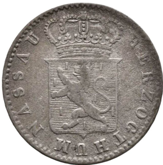 1834 German States 6 Kreuzer, Nassau