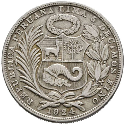 1924 Peru 1 Sol, gFine
