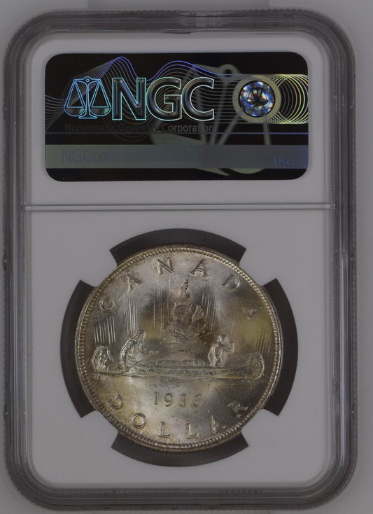 1936 Canda 1 Dollar NGC MS63 - Arts & Entertainment > Hobbies & Creative Arts > Collectibles > Collectible Coins & Currency > Collectible Coins > Rare Coins from The Half Crown