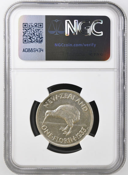 1933 New Zealand Florin NGC MS61 - Arts & Entertainment > Hobbies & Creative Arts > Collectibles > Collectible Coins & Currency > Collectible Coins > Rare Coins from The Half Crown